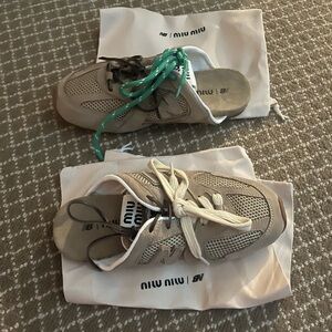 New balance- miu miu slides